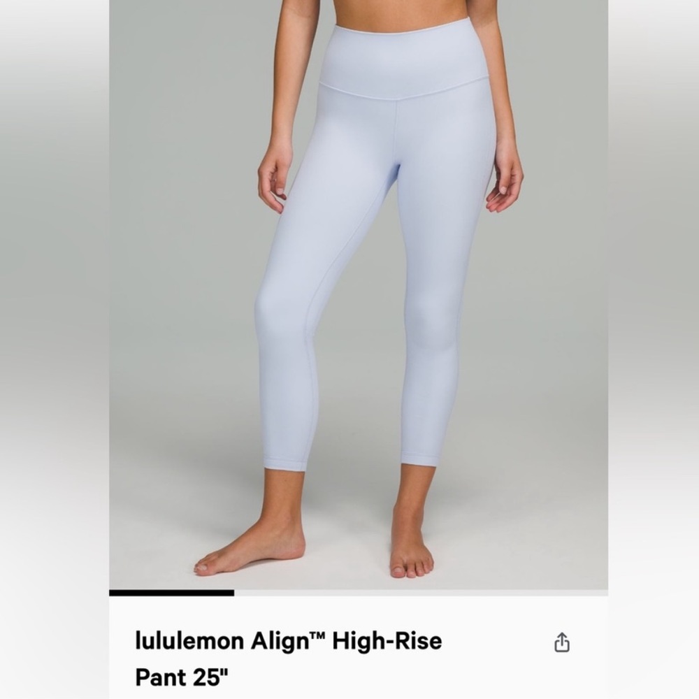 Lululemon align leggings pastel blue size 8
